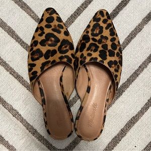 Madewell Remi Calf Hair Mule | Leopard Print Slides | US Size 10